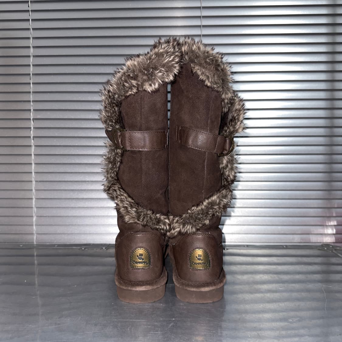 00s BEARPAW 스웨이드 핀터레스트 퍼 트림 어그 부츠 상품이미지6