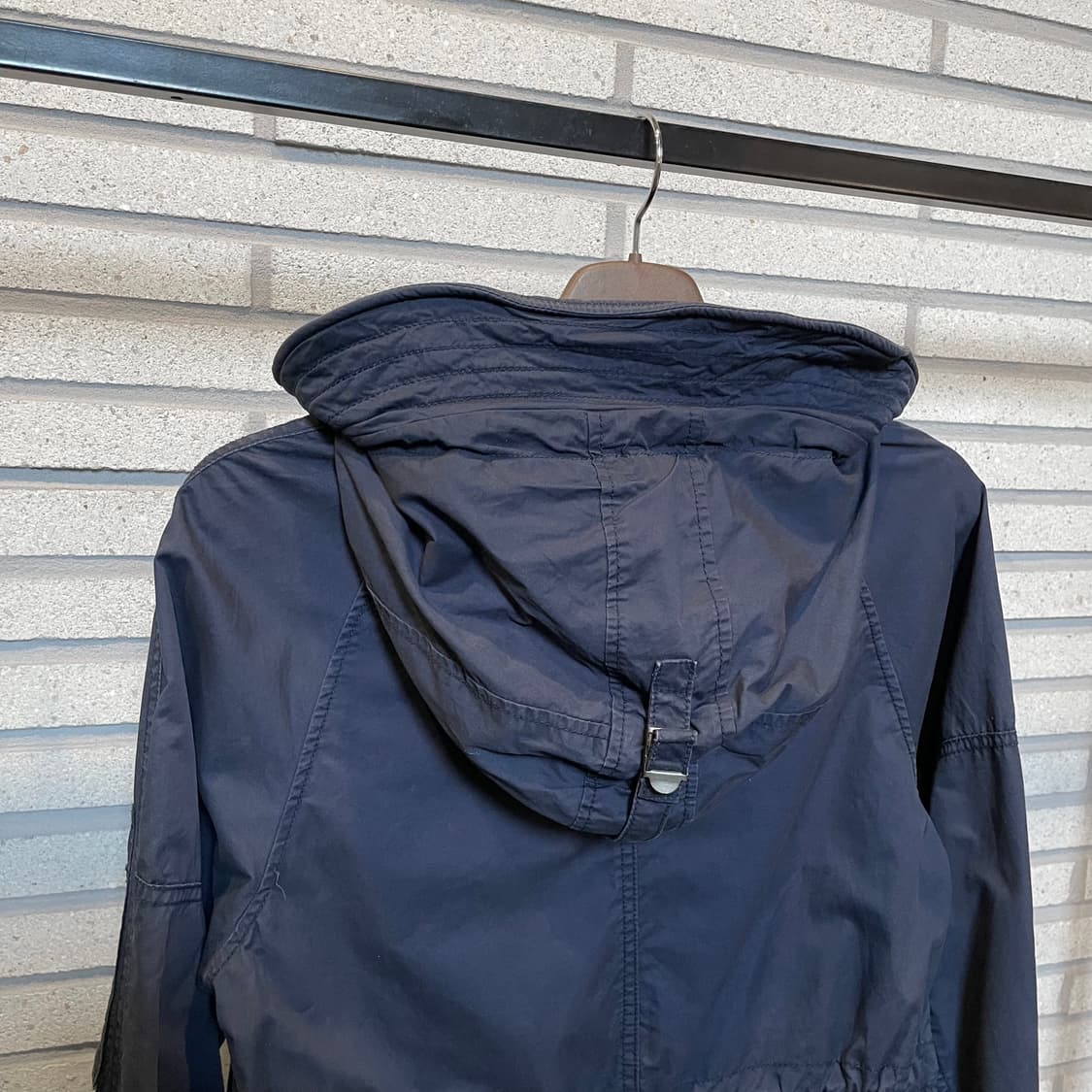 KR VINTAGE 후드 필드 자켓 허리 스트링 4포켓 디테일 네이비 상품이미지7