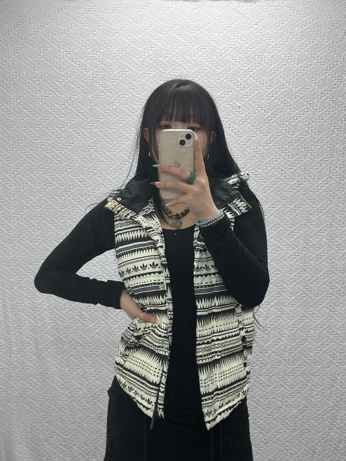 아디다스 올드스쿨 스트릿 펑크 키치 패딩 조끼 85 C09182 상품이미지1