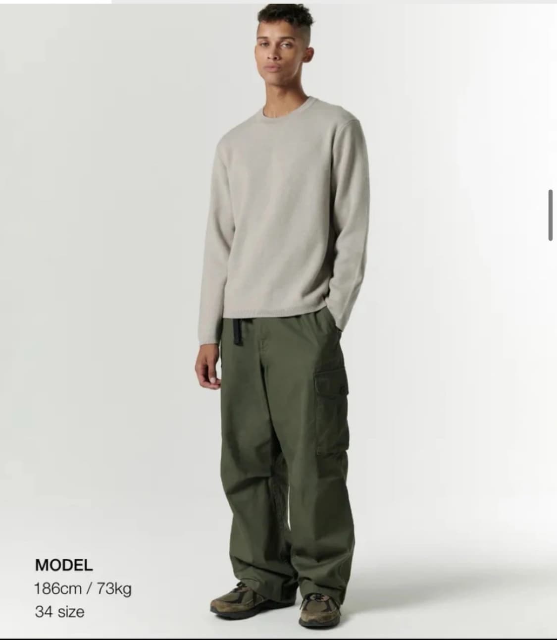 무탠다드 시티 레저 와이드 벨티드 카고 팬츠 [카키] 상품이미지1