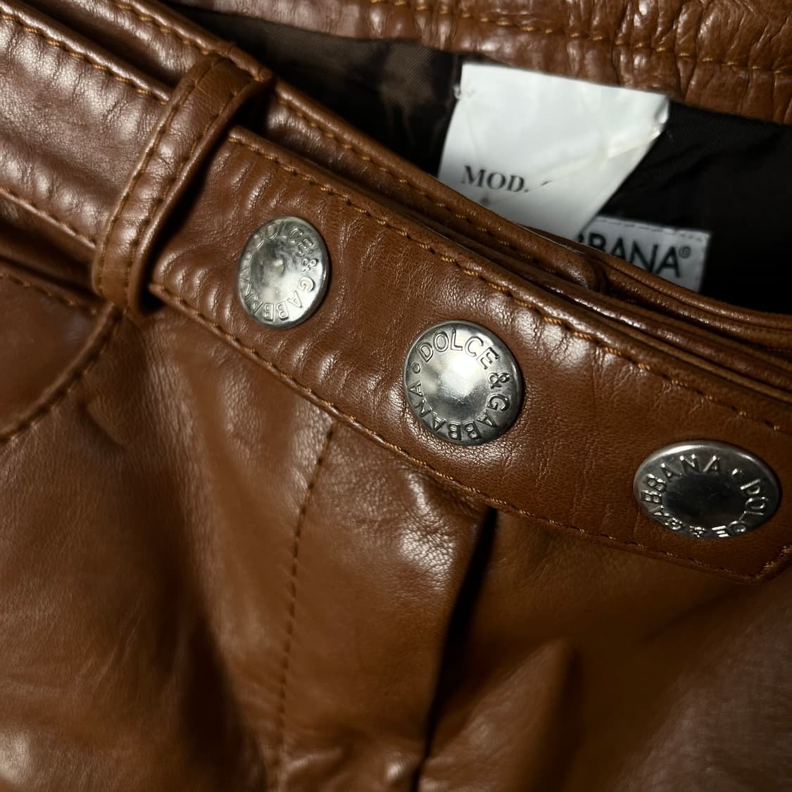 [Dolce & Gabbana] 00's 돌체앤가바나 레더 팬츠 상품이미지4