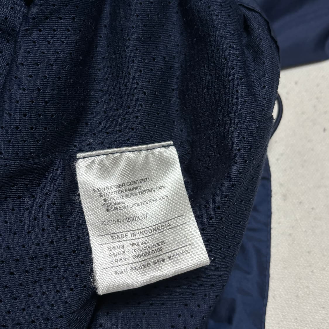 L 나이키 바르셀로나 내장후드 네이비 바람막이 상품이미지5