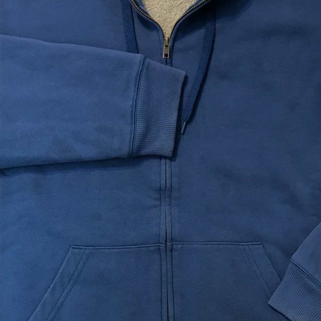 리바이스 라이트 네이비 양털 셰르파 후드집업 자켓 남성 110 사이즈 상품이미지5