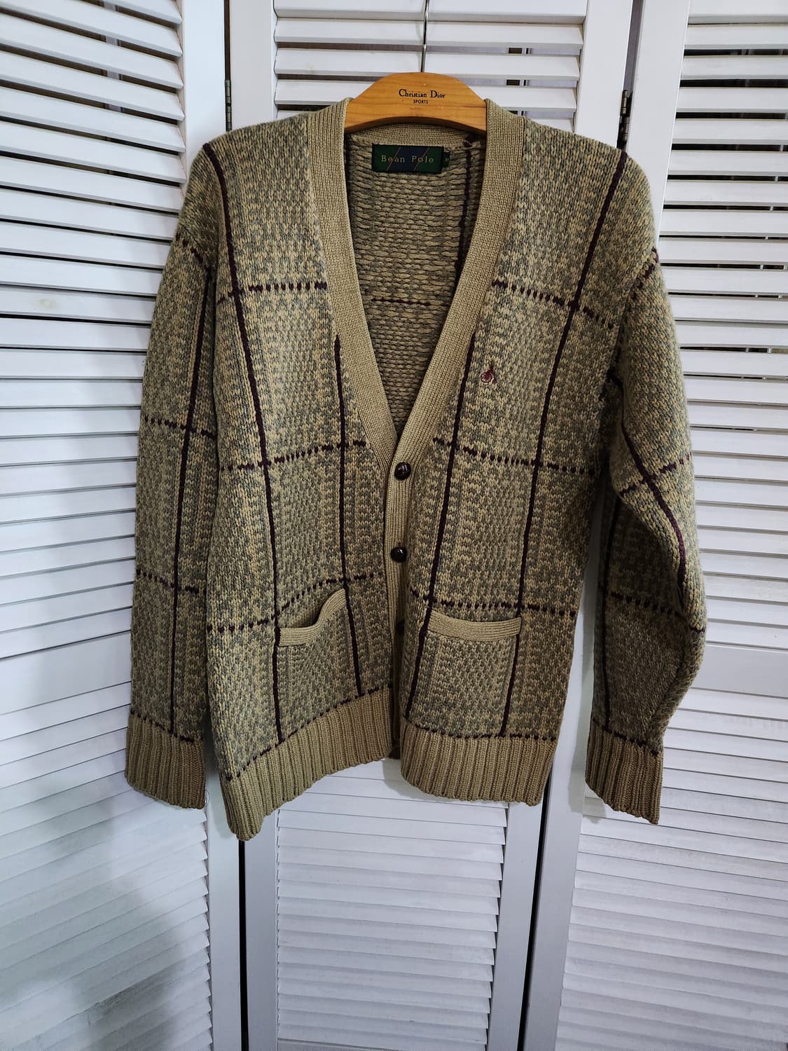 빈폴 울 체크니트 가디건100 상품이미지1