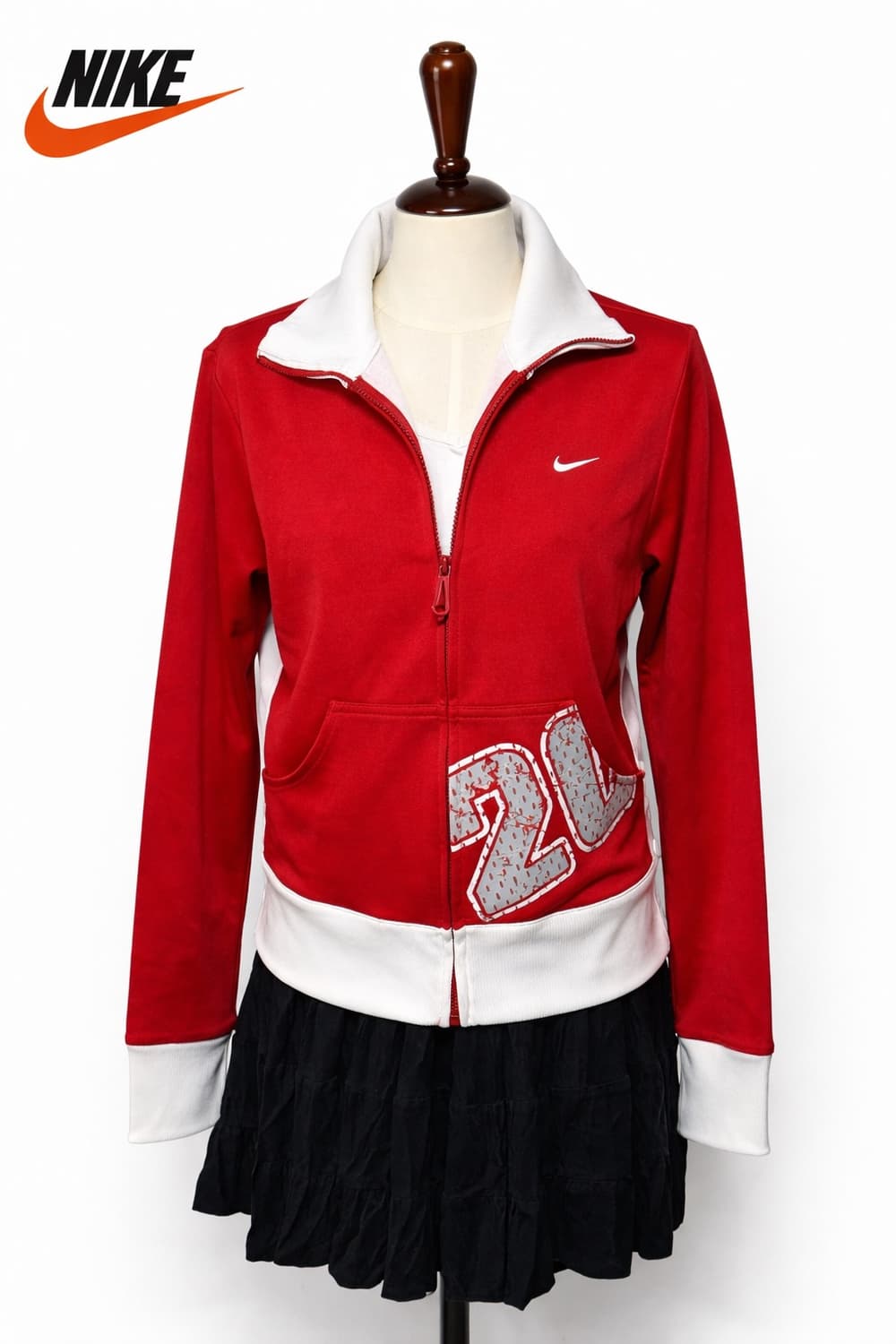 나이키 y2k 빈티지 레드 배색 트랙집업 M 상품이미지1