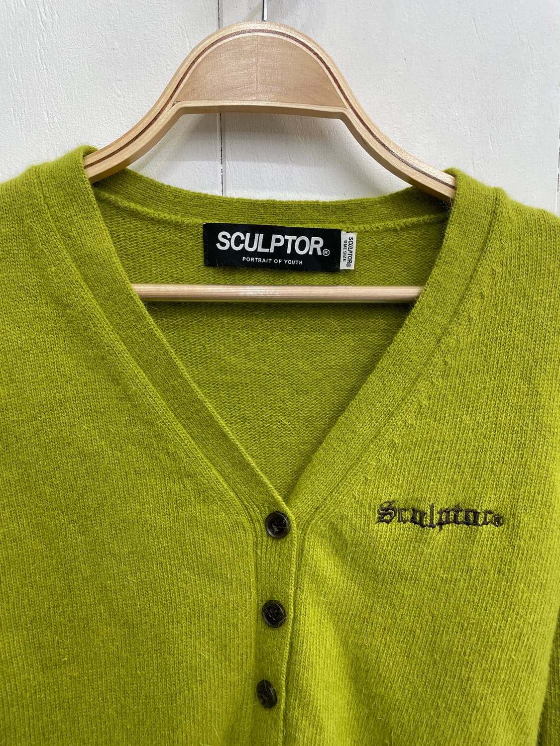 스컬프터(SCULPTOR) 앙고라 혼방 브이넥 크롭 가디건 상품이미지6