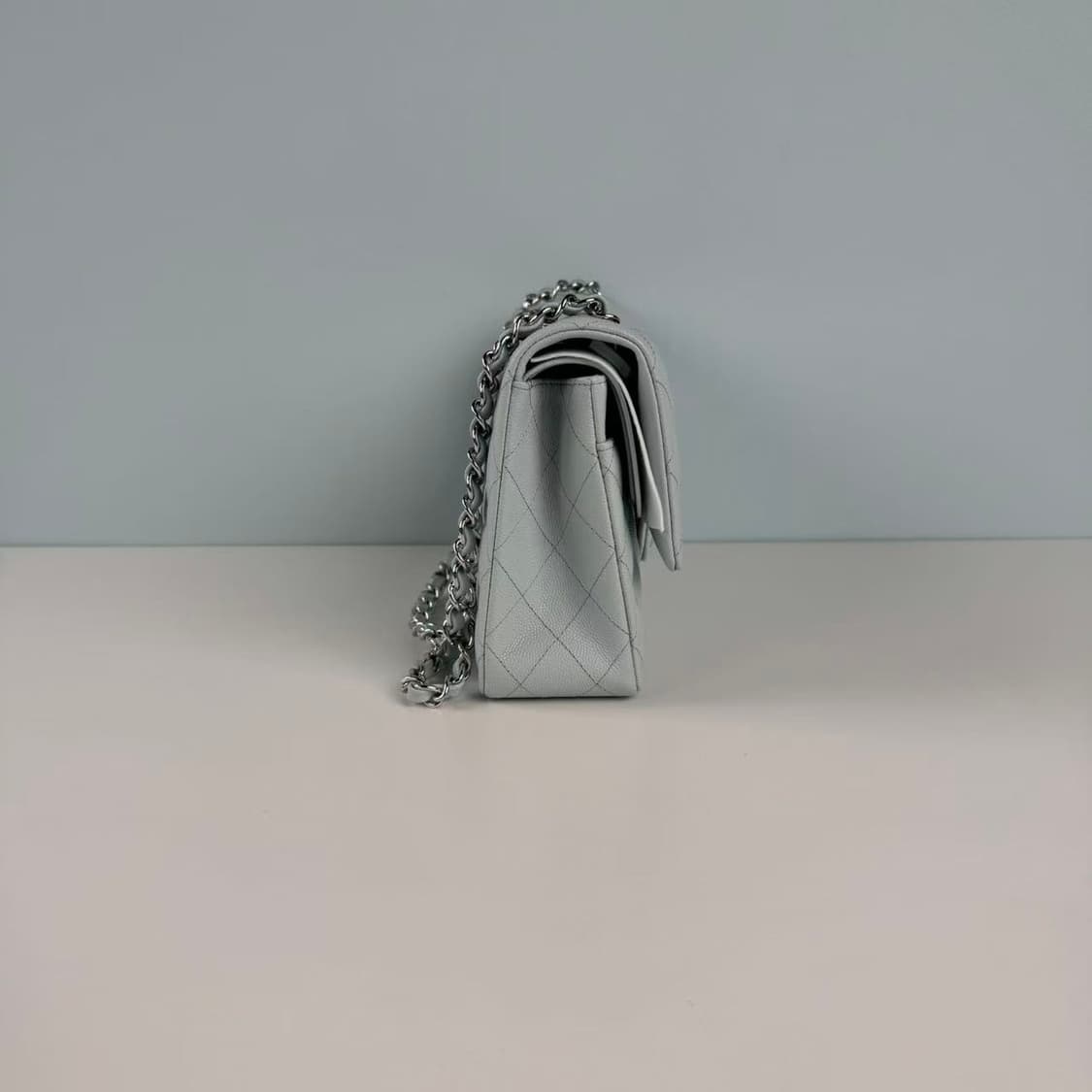 샤넬 클래식 미듐 스카이블루 지존샵 상품이미지5