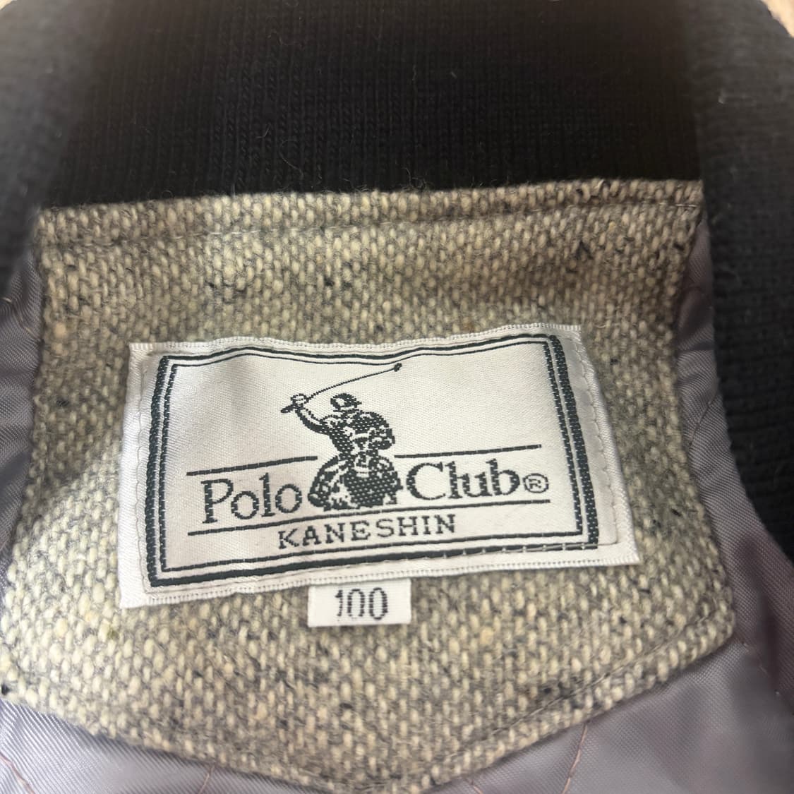 폴로 클럽 카네신 90s  빈티지 헤링본 블루종 자켓 상품이미지4