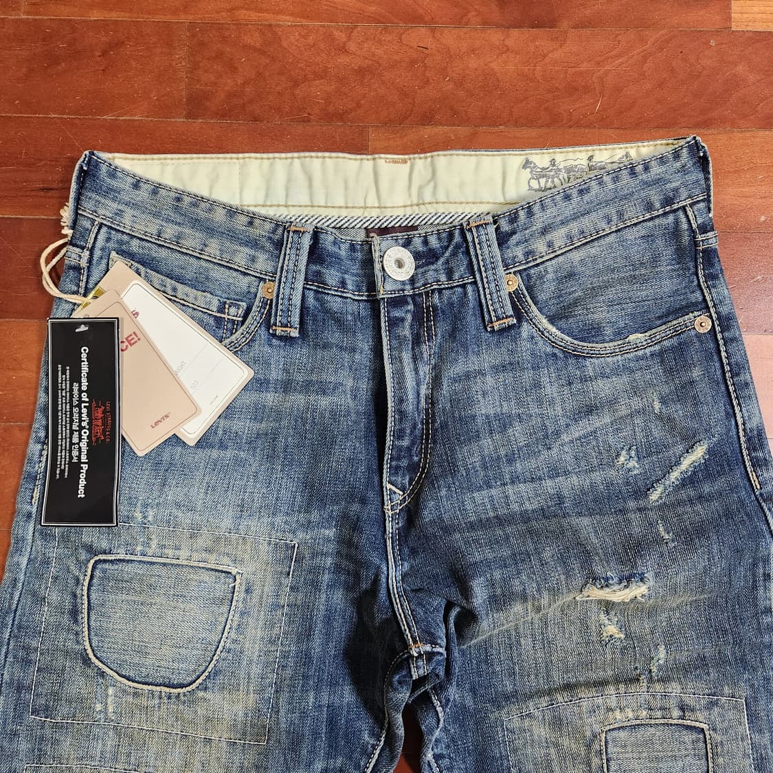 리바이스 523 스트레이트 빈티지 리페어 패치워크 데님 상품이미지3