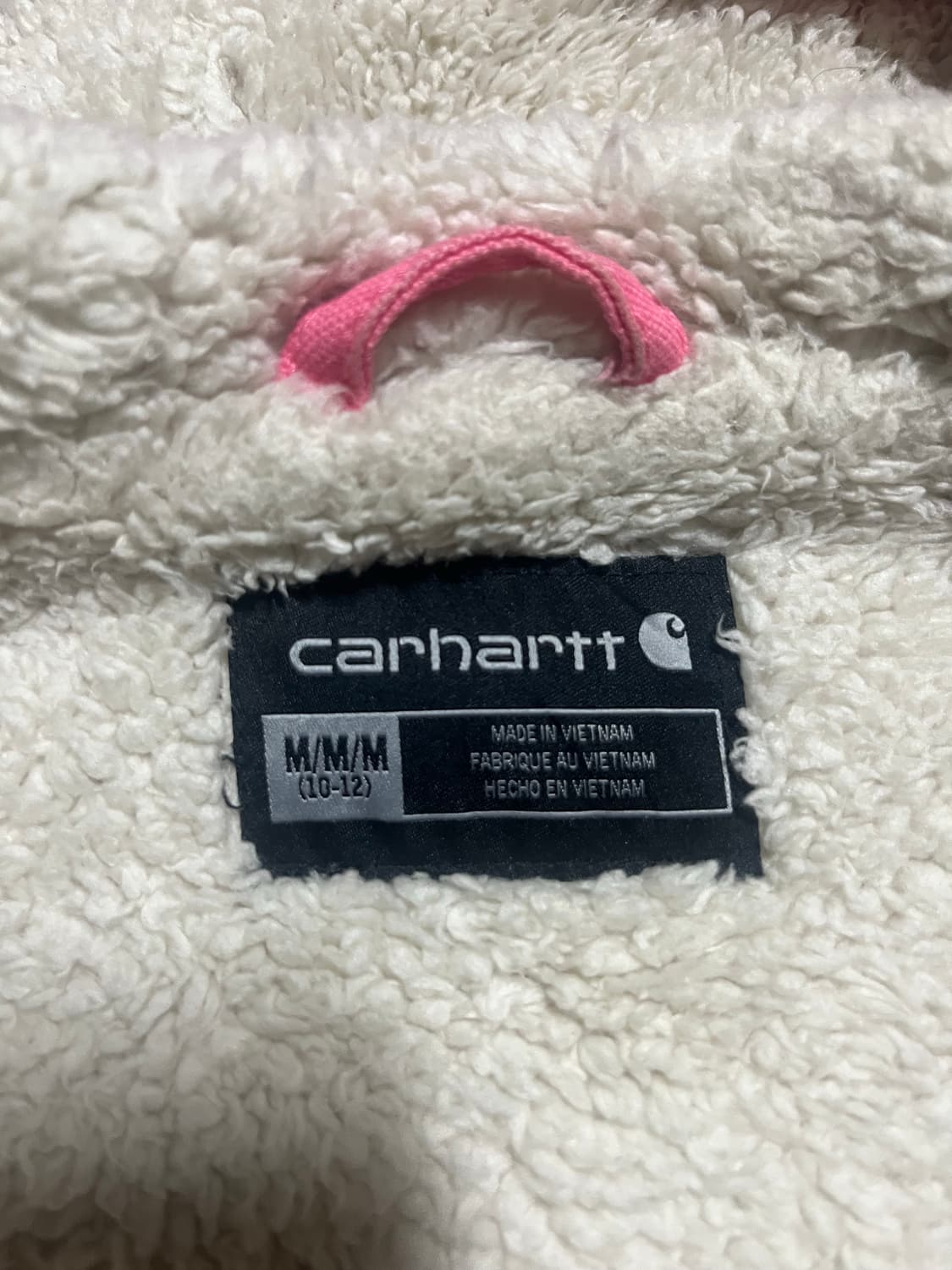 빈티지 칼하트 후드워크자켓 베이비핑크 상품이미지4