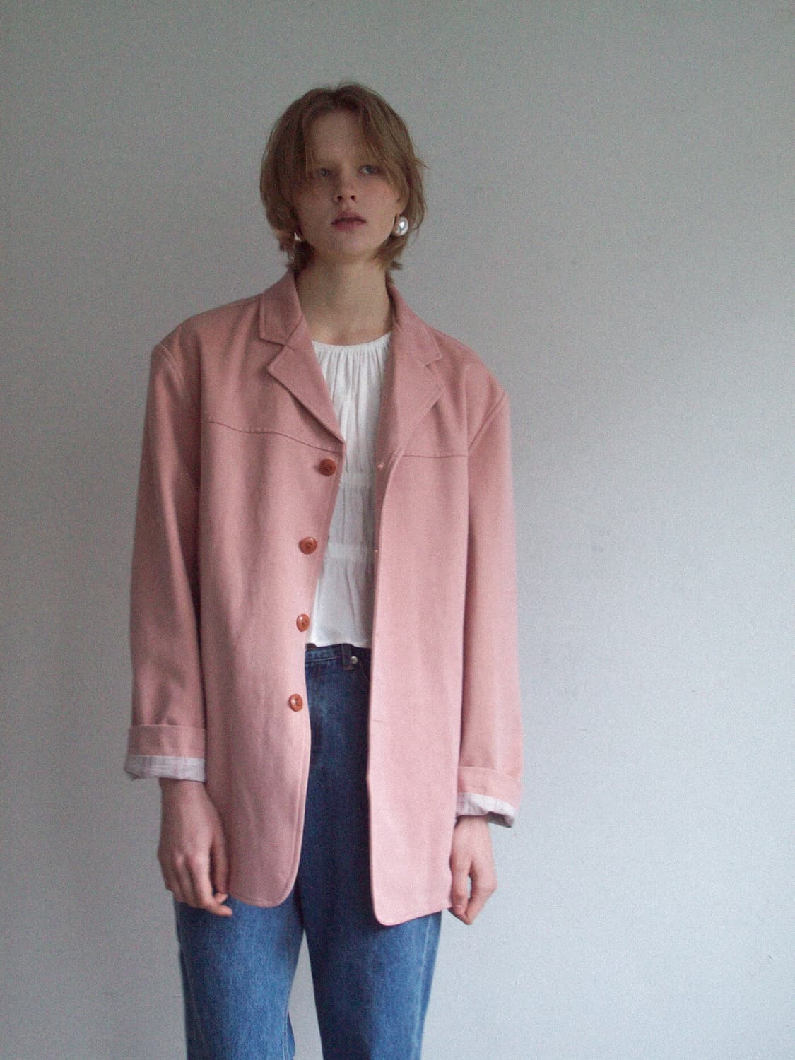 스무드무드 핑크 스웨이드 자켓 상품이미지3