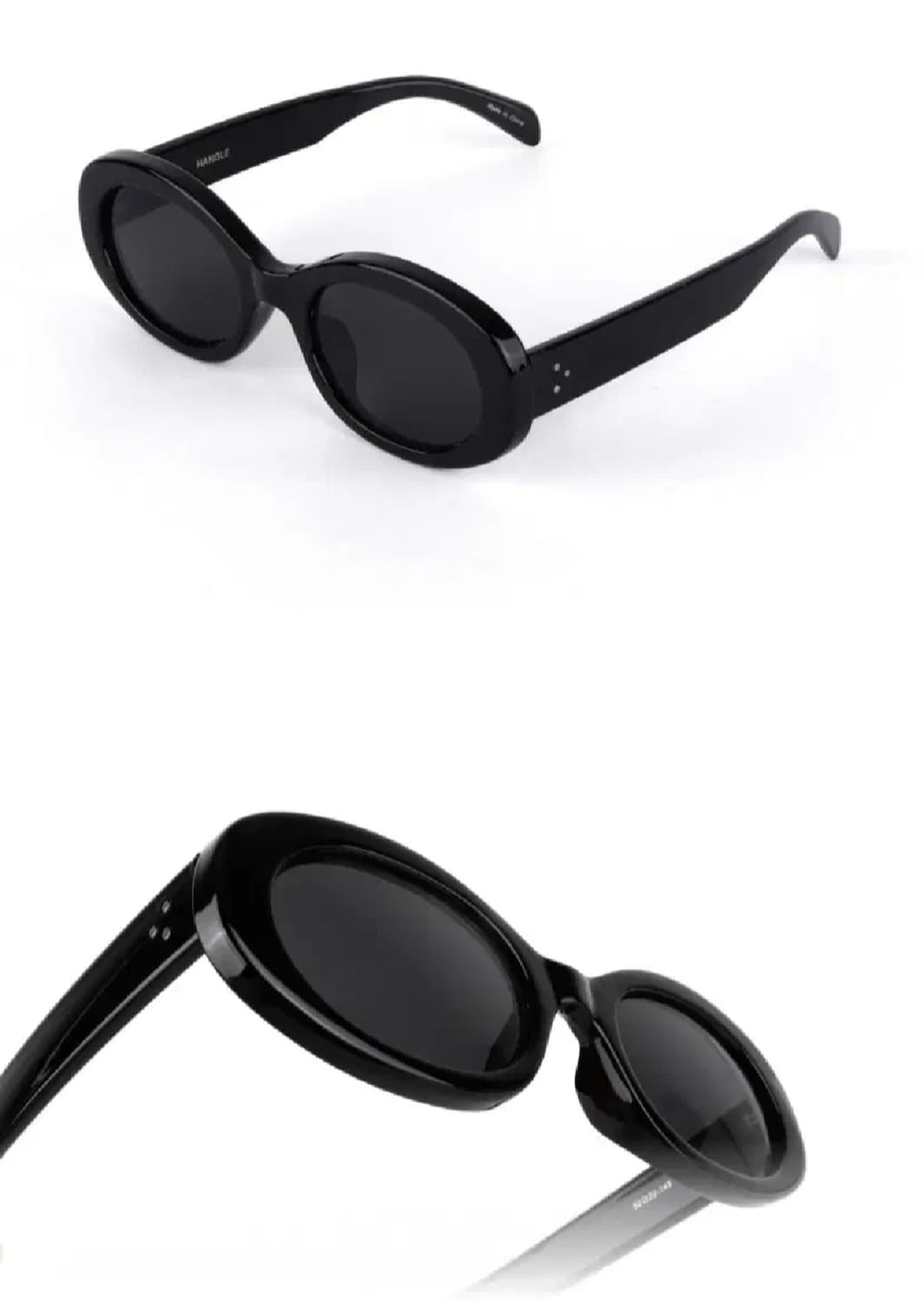 한글 뉴오벌 선글라스 블랙 상품이미지4