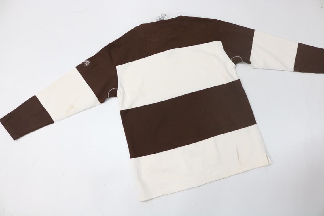 OTTON OXFORD 코튼 옥스포드 레이스업 스트라이프 롱슬리브 상품이미지6