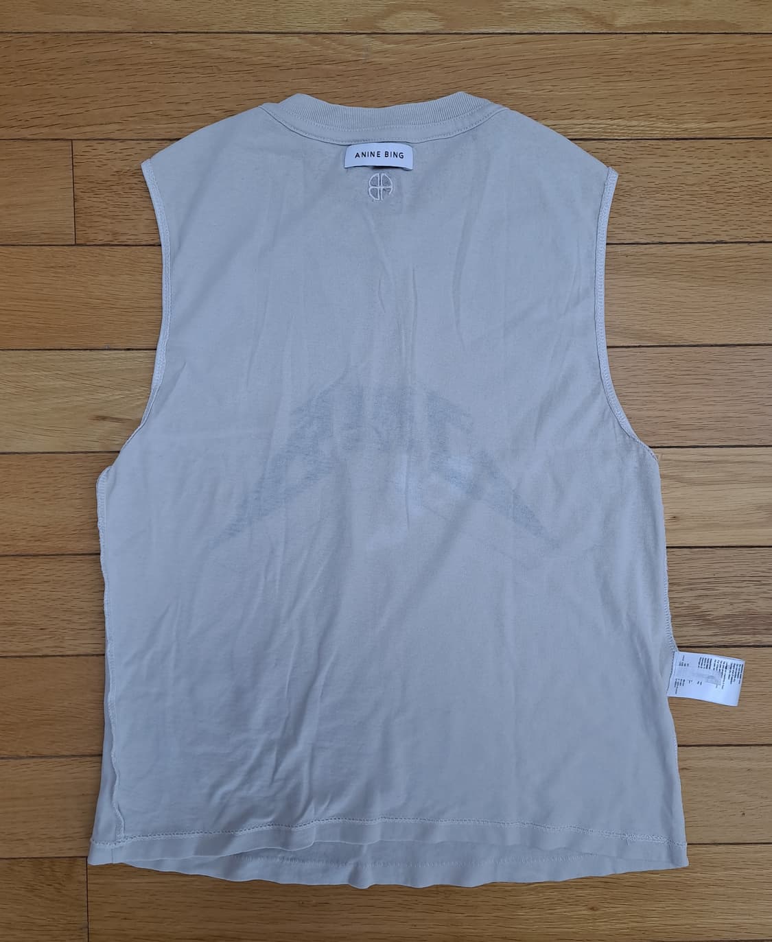 ANINE BING 여성 슬리브리스 티셔츠 (오가닉 코튼) S 상품이미지5