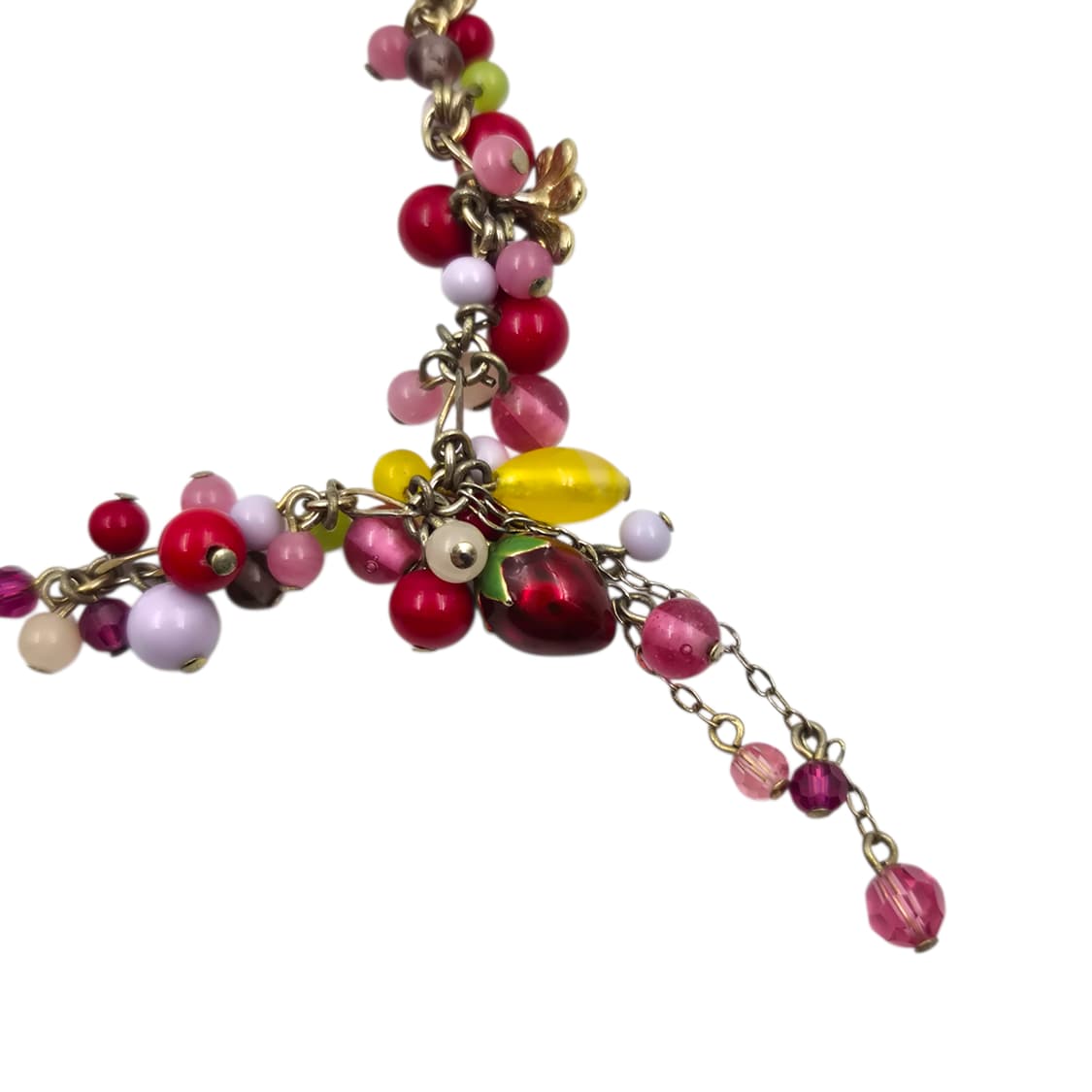 안나수이 비즈 레이어드 딸기 꽃잎 목걸이 상품이미지1