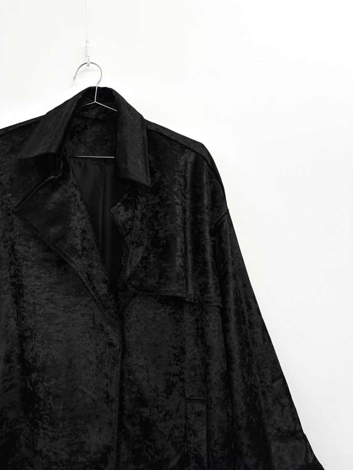 Velvet hunt long jacket / black 상품이미지4