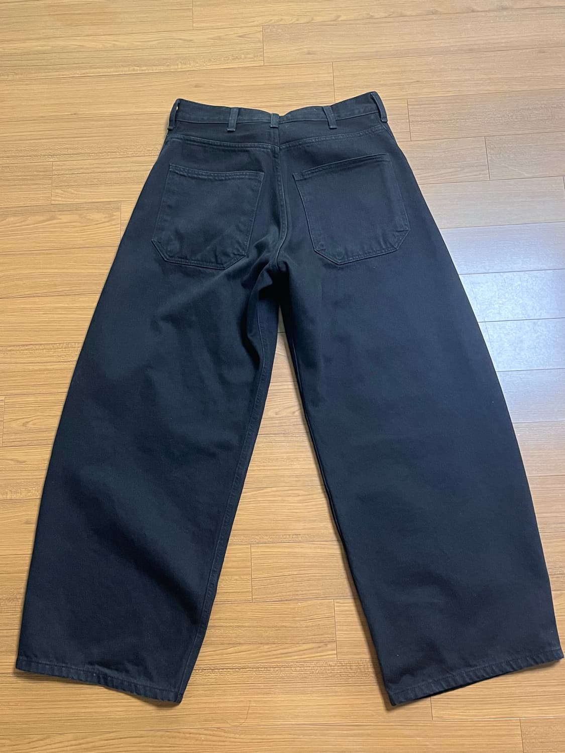wide curve jeans jet black 2size 상품이미지3