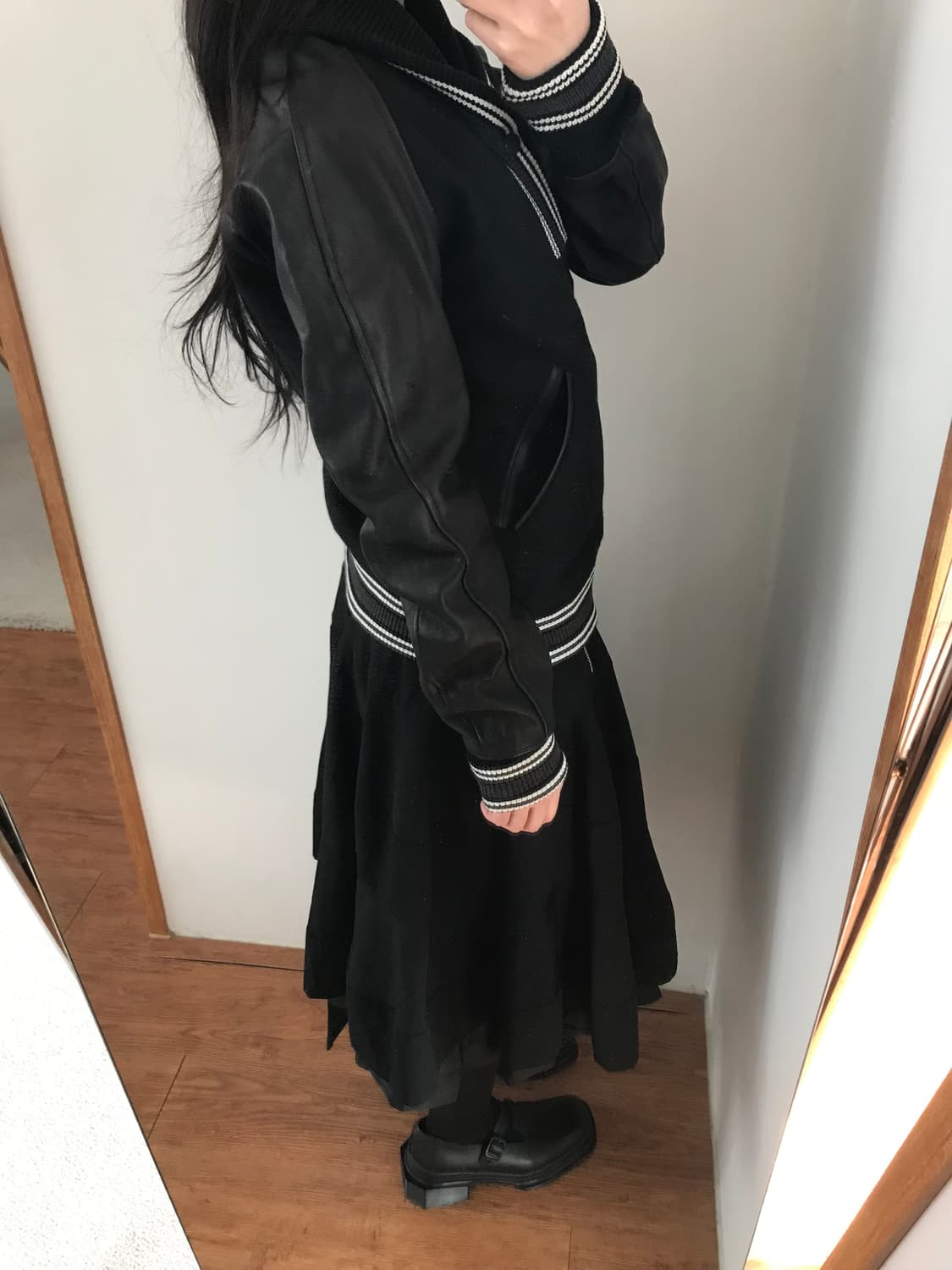 mihara yasuhiro leather varsity jk 상품이미지8