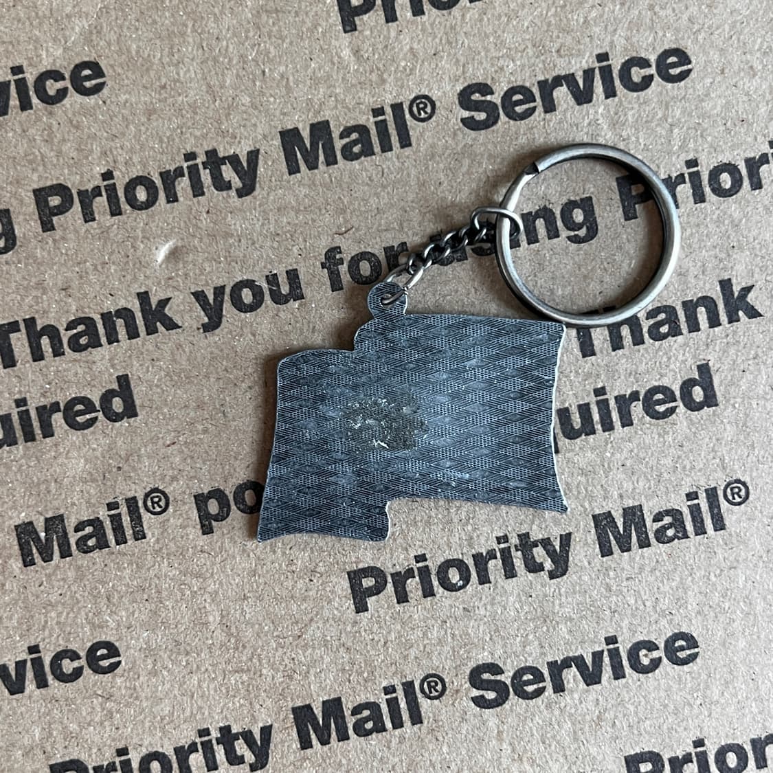 90s vtg American Flag Metal Keyring 상품이미지2