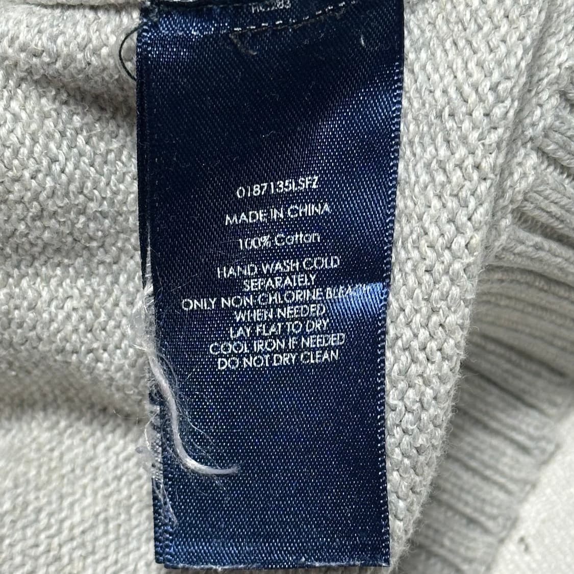 Polo Ralph Lauren 코튼 그레이 니트 집업 상품이미지4