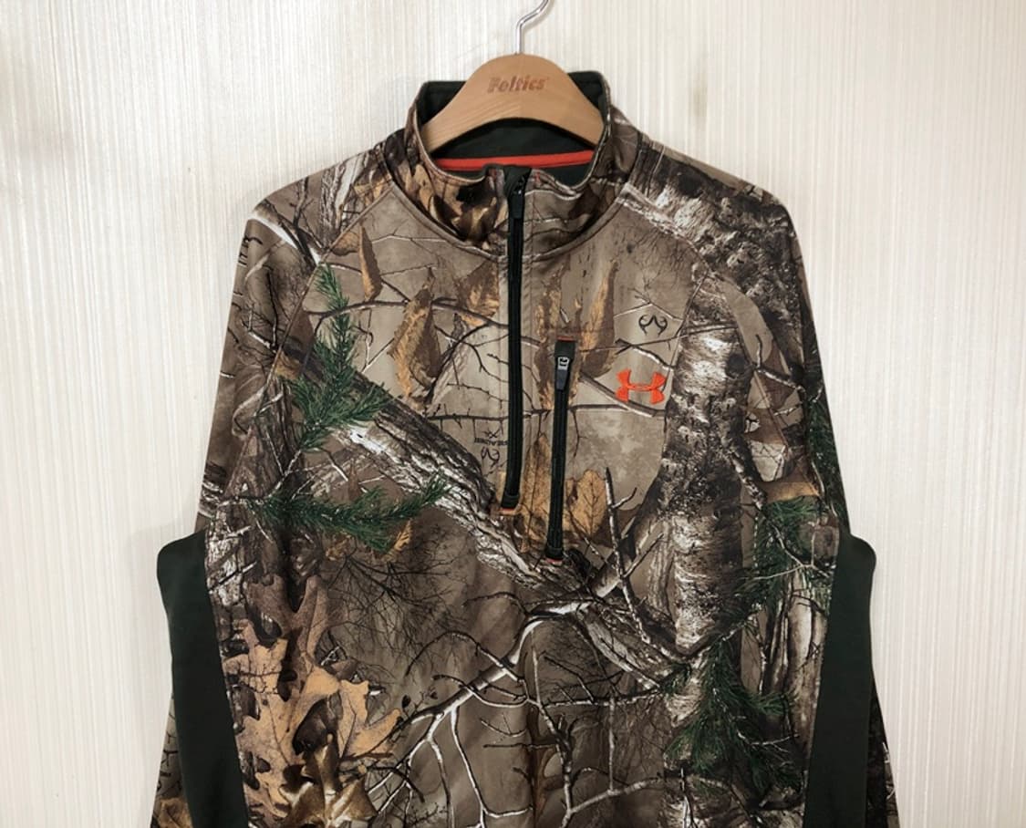 언더아머 콜드기어 리얼트리/헌팅카모 하프집업 플리스풀오버 XL(해외) 상품이미지2