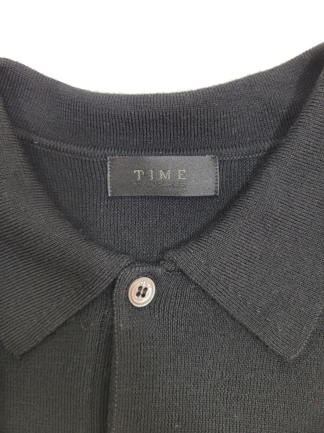 TIME 한섬 타임 옴므 반팔 카라 니트 / 남 105 블랙
 상품이미지7
