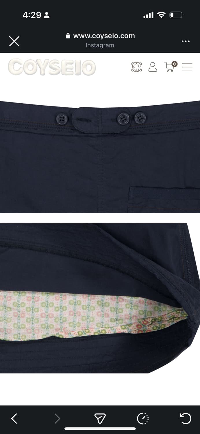 Coyseio RAW EDGE COTTON SKIRT NAVY  상품이미지7