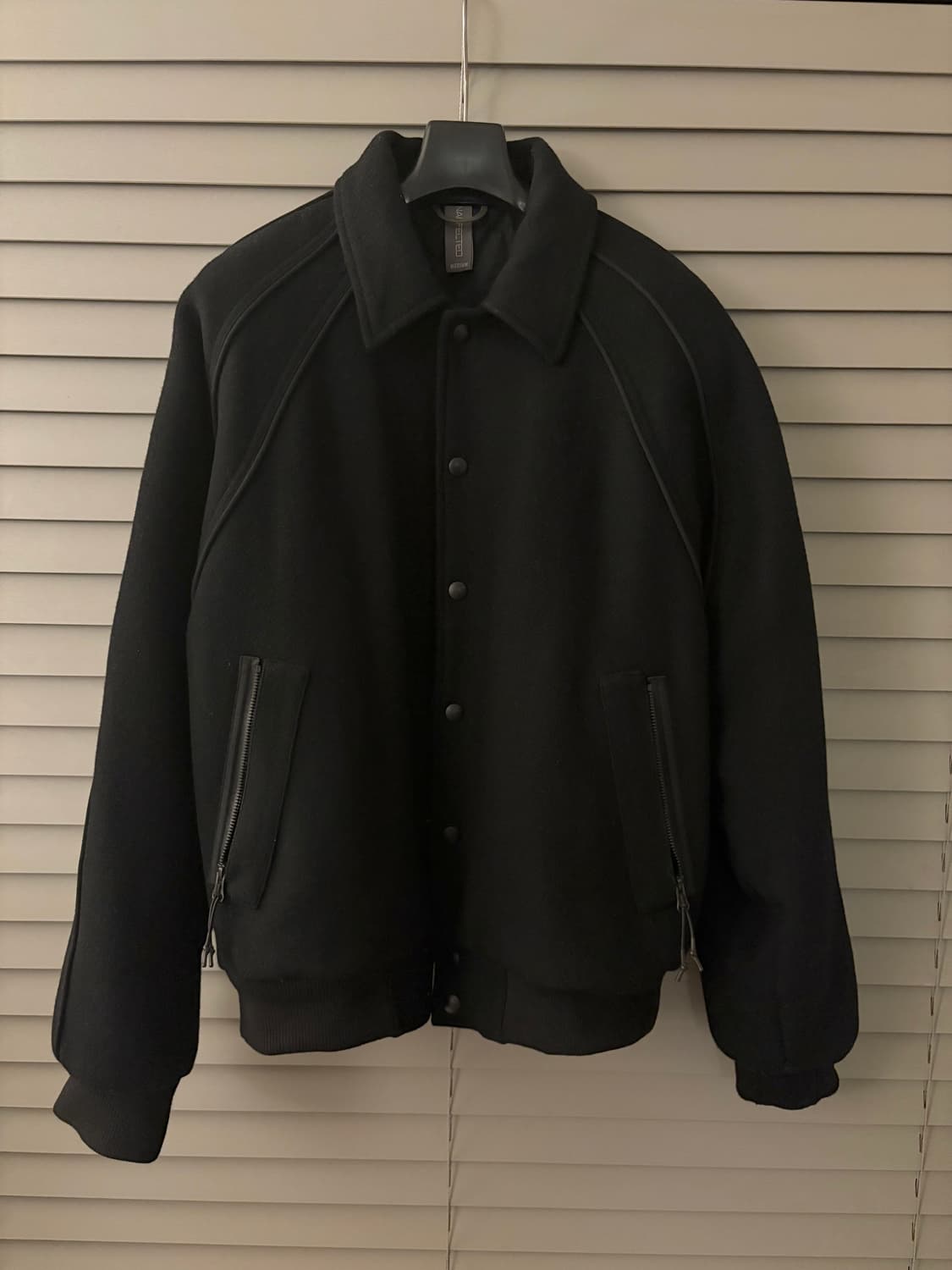 언어펙티드 울 바시티 자켓 블랙 M 상품이미지1