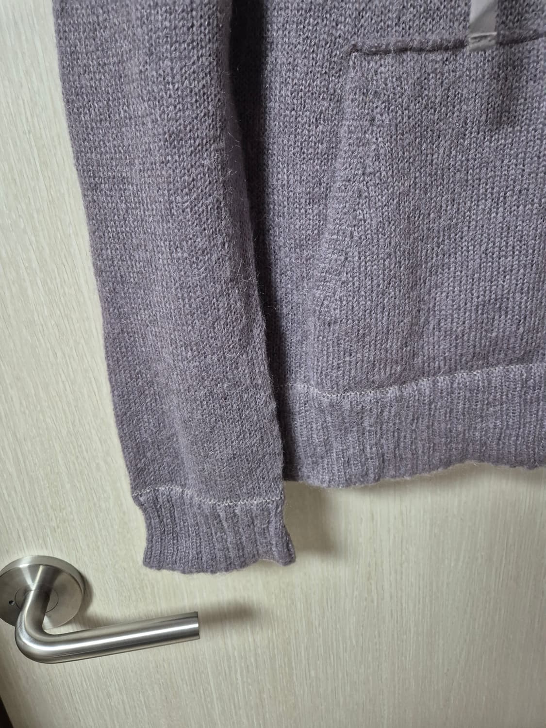 우영미 솔리드옴므 모헤어 니트 후드니트 브이넥  48 상품이미지6