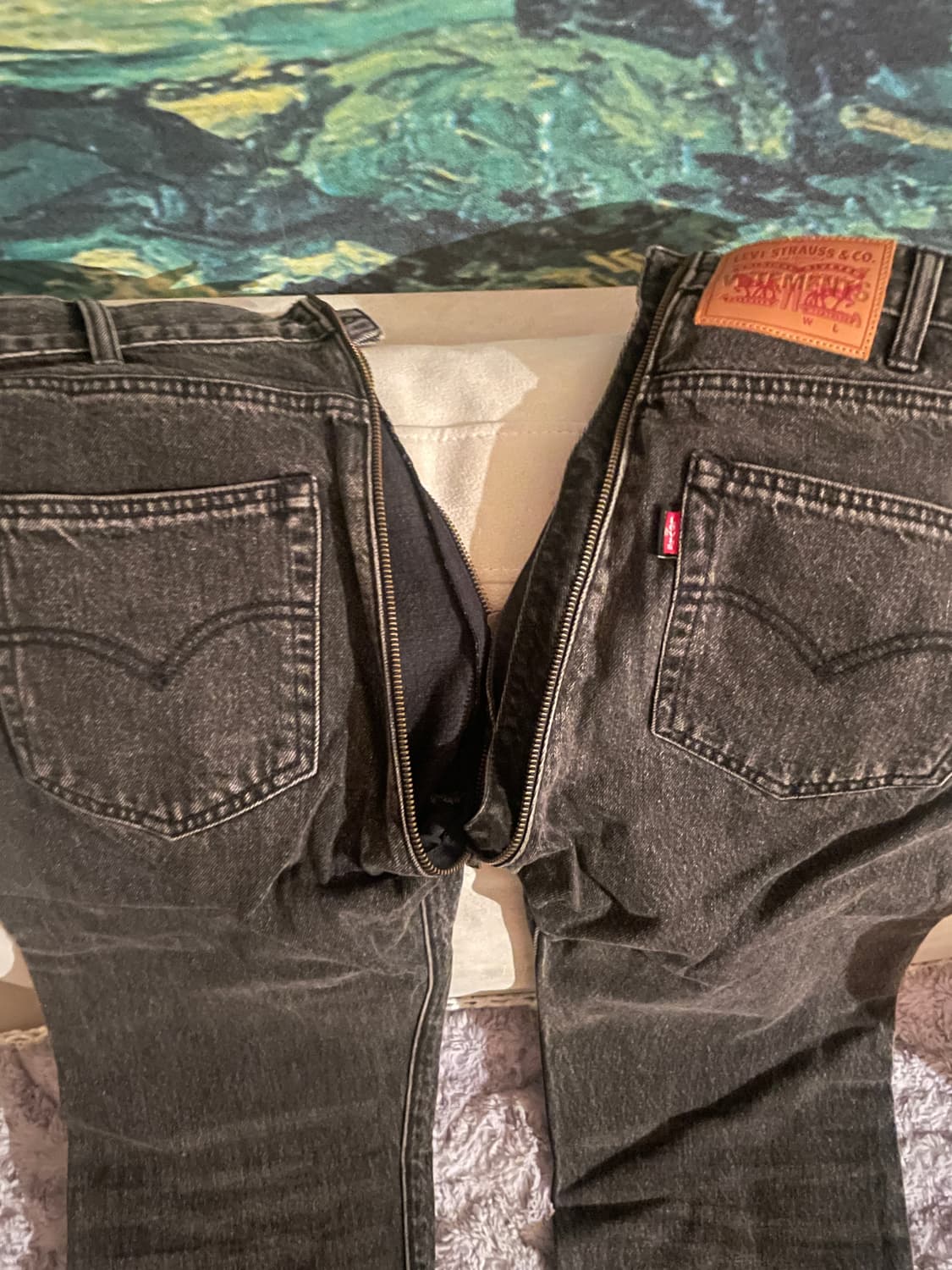 vetements x levis reversible zipper 데님팬츠 상품이미지4