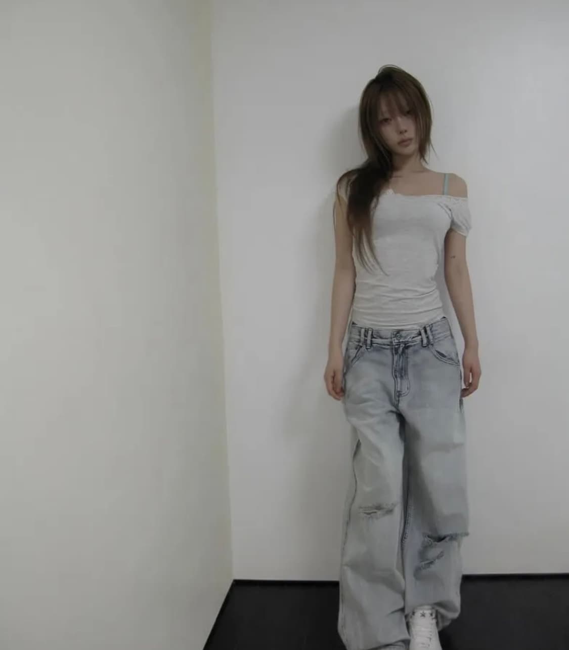 플리즈노팔로우 maya shirring top melange 마야 셔링탑 상품이미지3