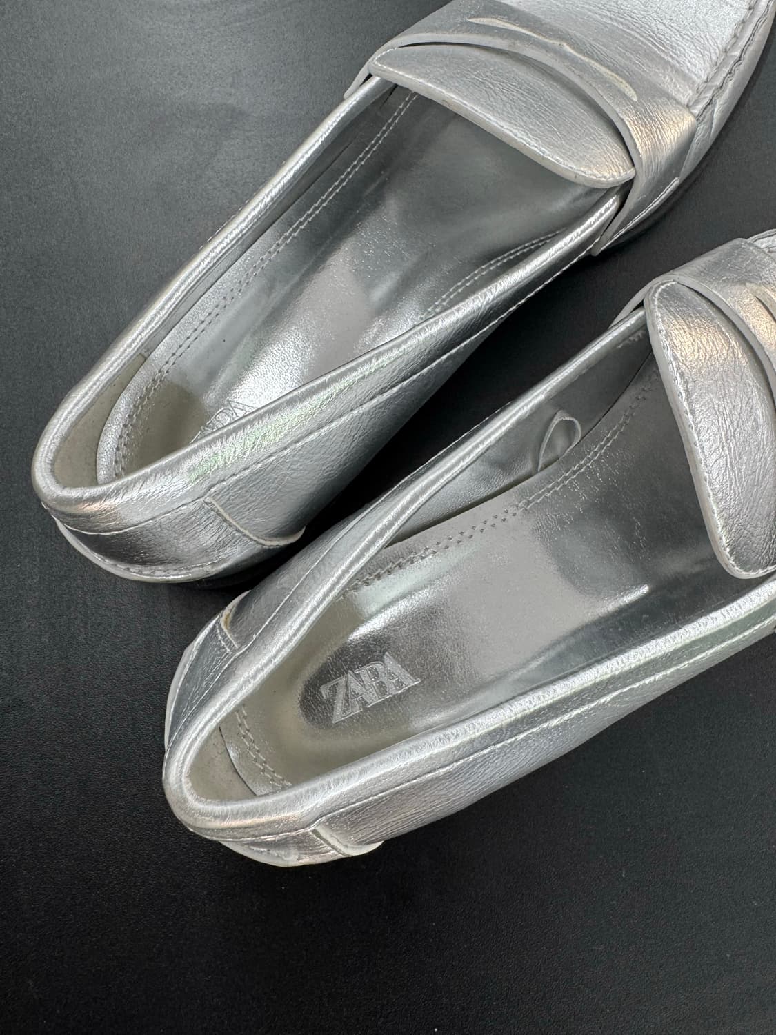 여성용 자라 실버 로퍼(240) 상품이미지3