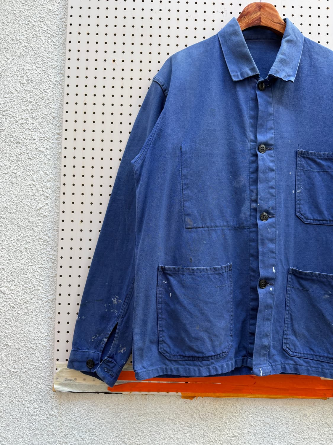 FADED WASHED BLUE OLD VINTAGE 프렌치워크자켓 상품이미지4