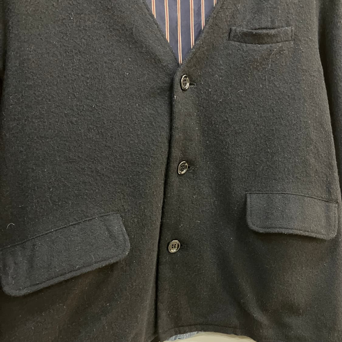 빔즈보이 블랙 울 가디건 상품이미지4