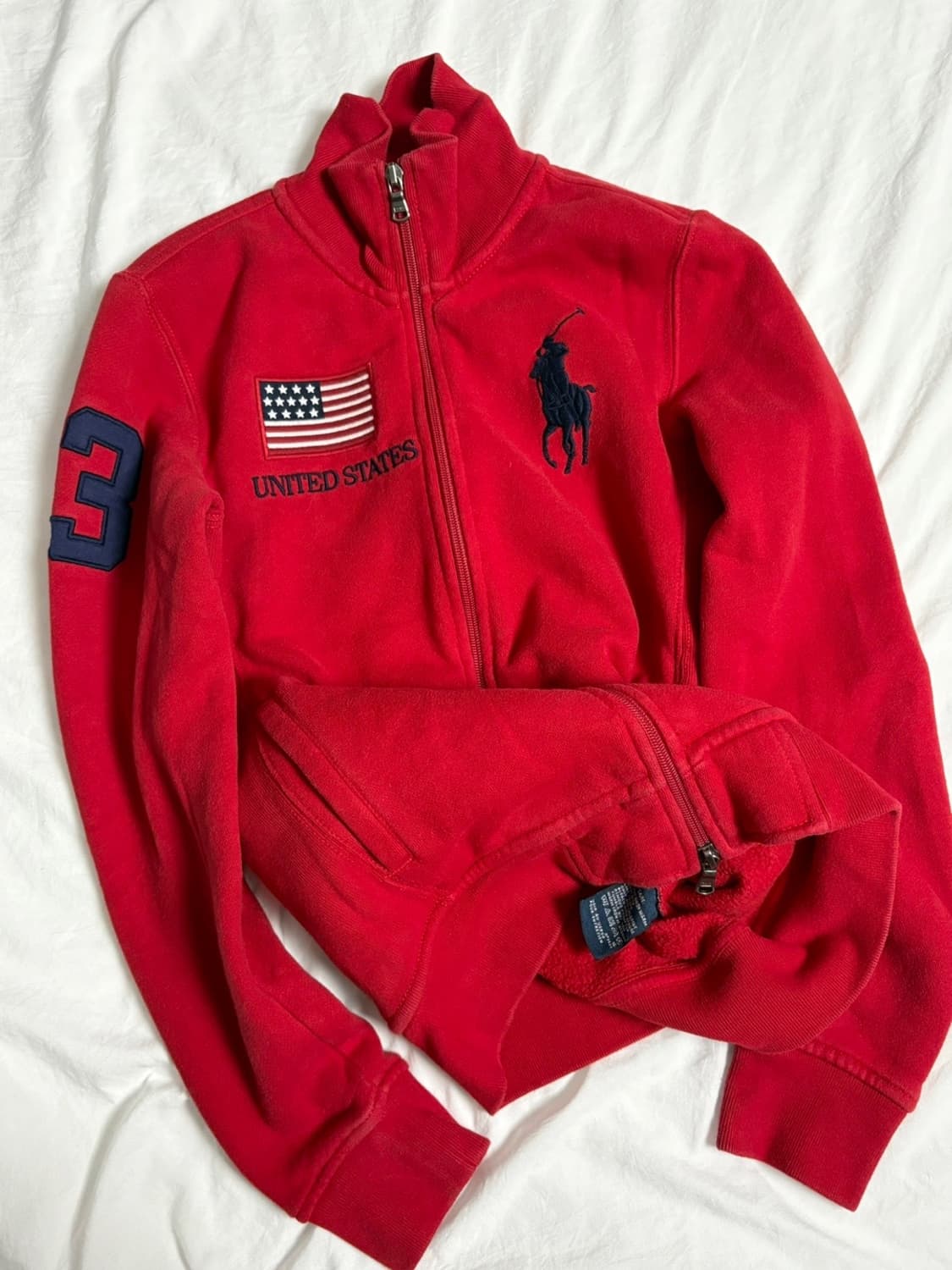 폴로 빅포니 브리튼 레드 코튼집업 상품이미지4