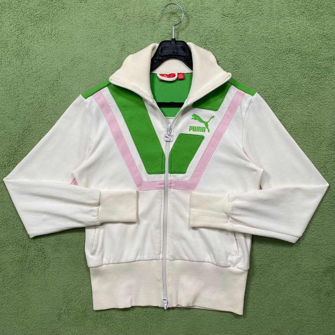 퓨마 화이트 크롭 져지 집업 상품이미지2