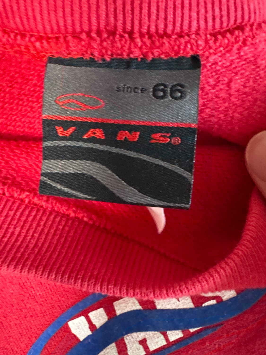 반스(Vans) 올드스쿨 오발 로고 맨투맨 Red [90s후반] 상품이미지6