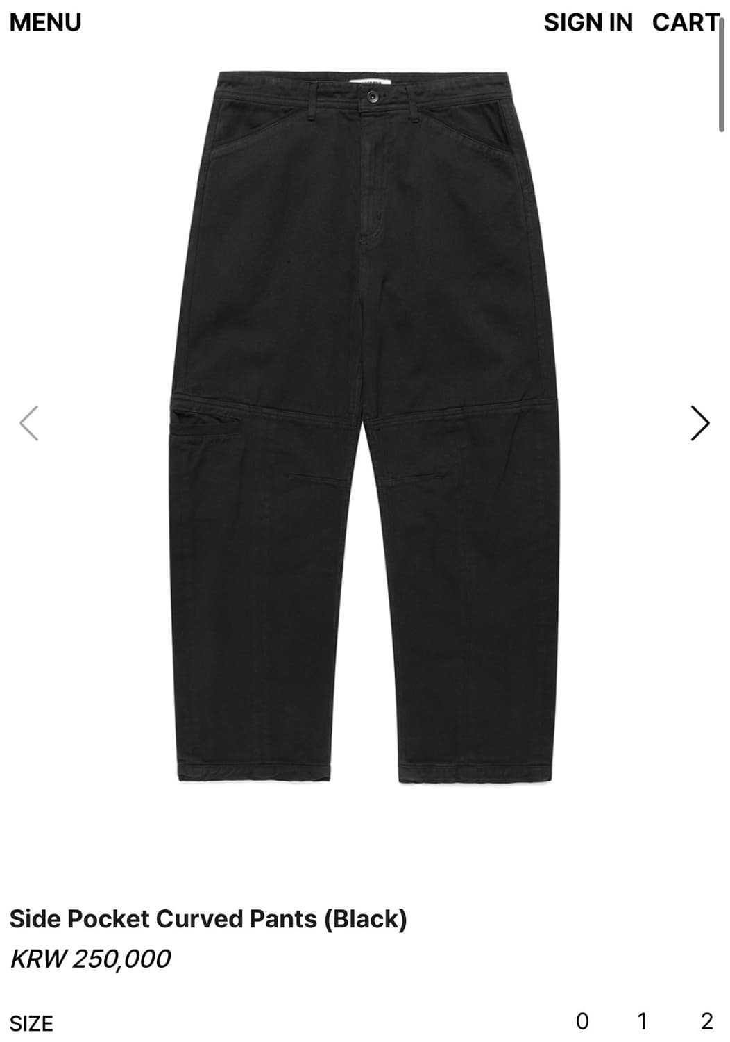 Symm 커브드팬츠 상품이미지1