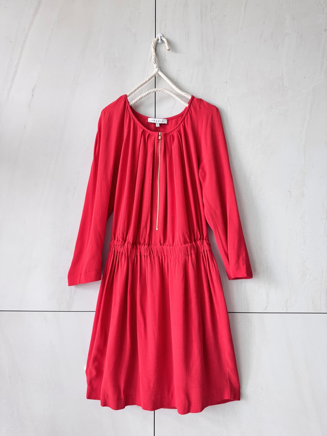 컨디션 촤상 sandro 레드 원피스 사이즈 2(55사이즈) 상품이미지4