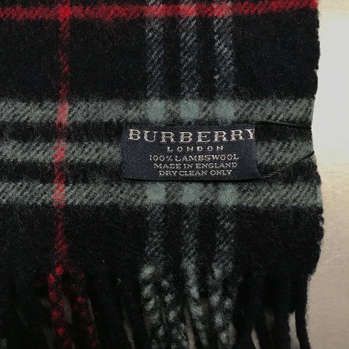 버버리 정품 램스울 머플러 네이비 상품이미지4