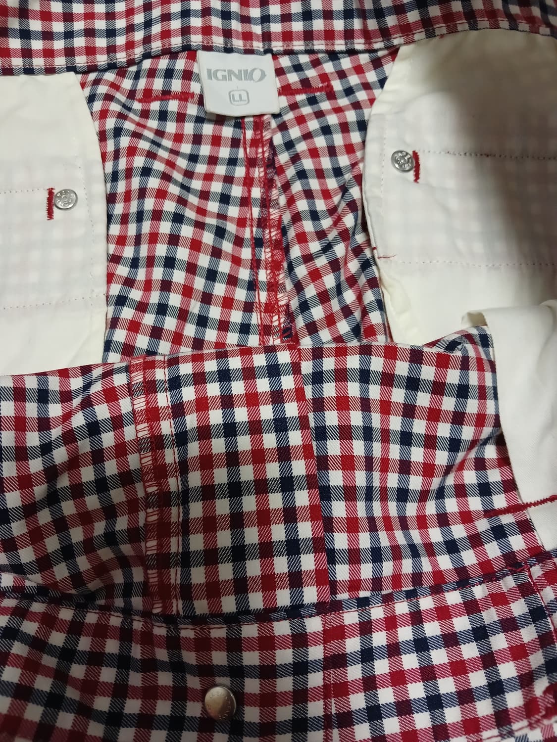 Ignio 코튼 체크 반바지 상품이미지2