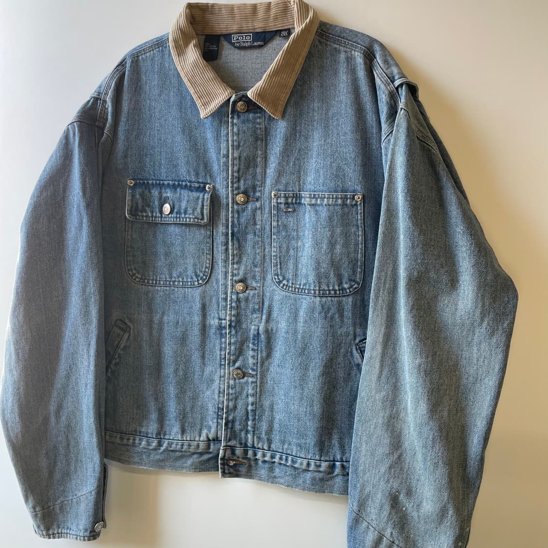 90s 폴로 랄프로렌 성조기 덩가리 데님자켓 상품이미지4