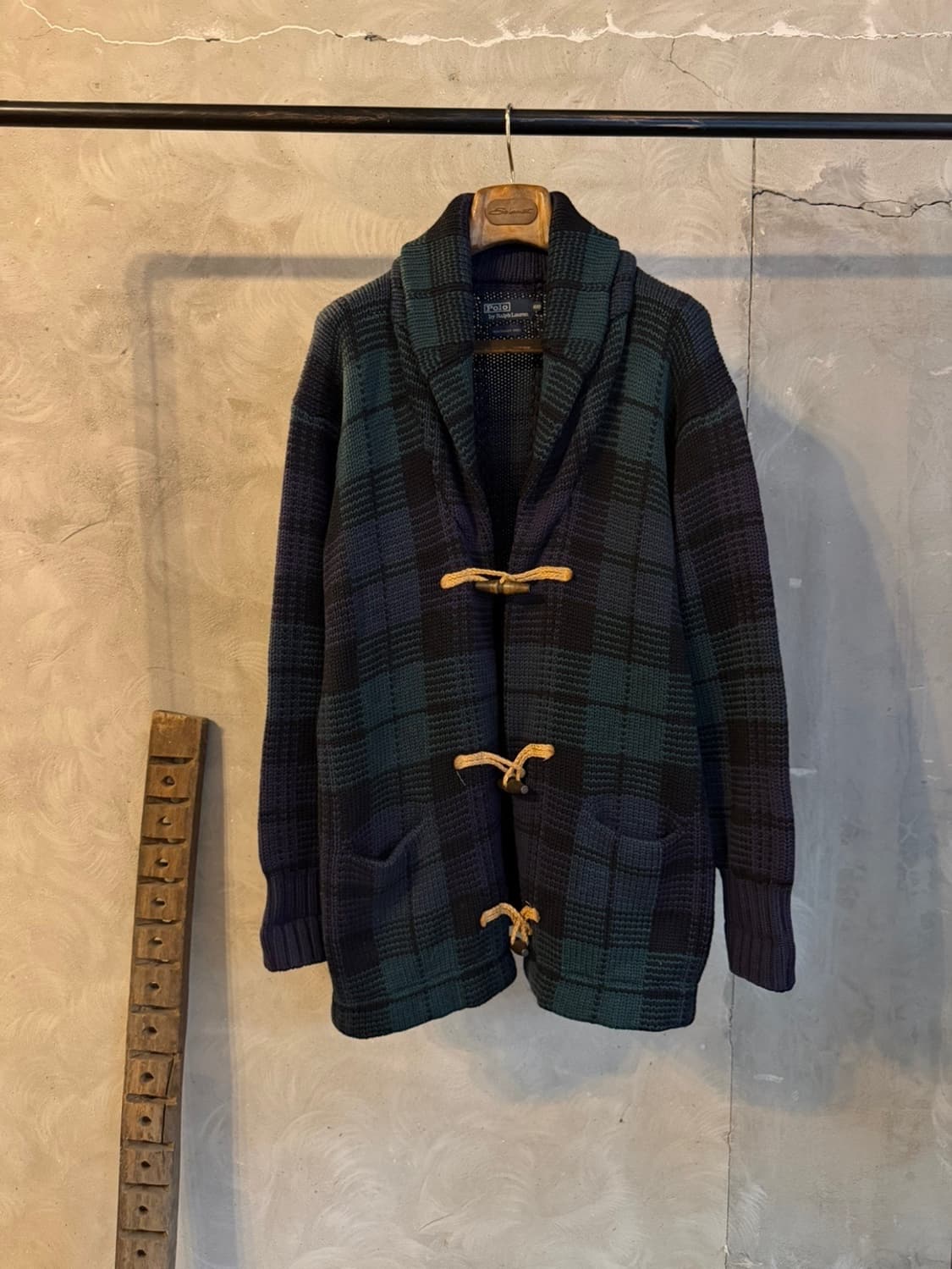폴로 랄프로렌 블랙와치 숄카라 가디건 남성105 상품이미지5