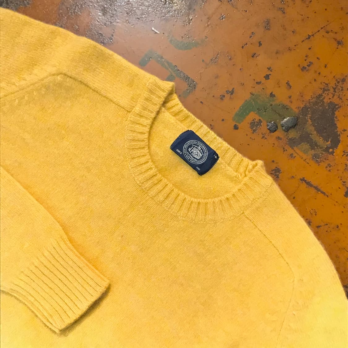 Jpress 제이프레스 옐로우 울 니트 남성 105 사이즈  상품이미지3