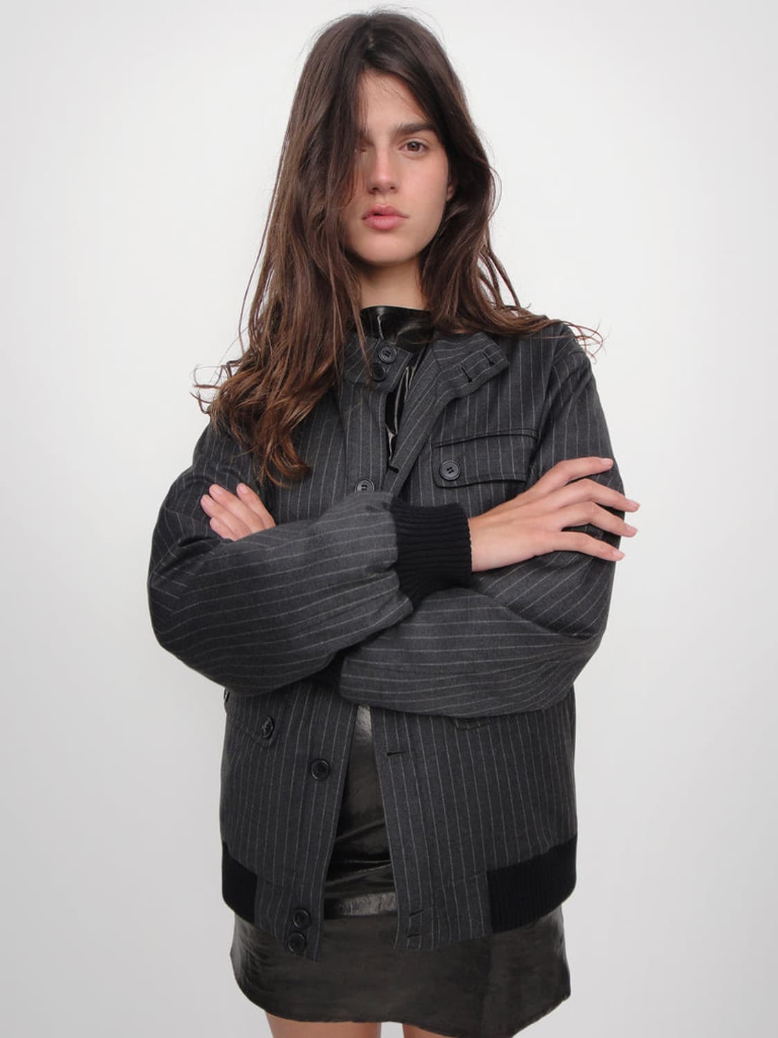 [XS,M,L]기마구아스 Daniel 다니엘 스트라이프 자켓/차콜 상품이미지6