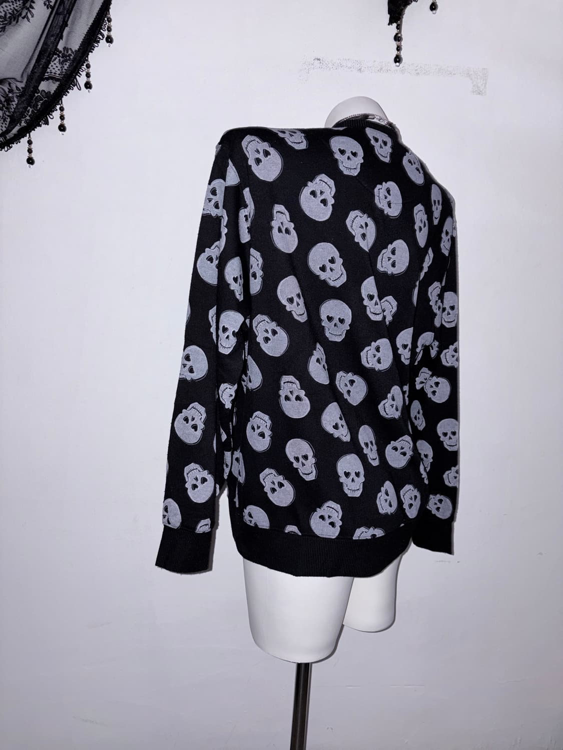 00s 해골 기모 맨투맨 아방핏 펑크 와투케 스컬 상품이미지3