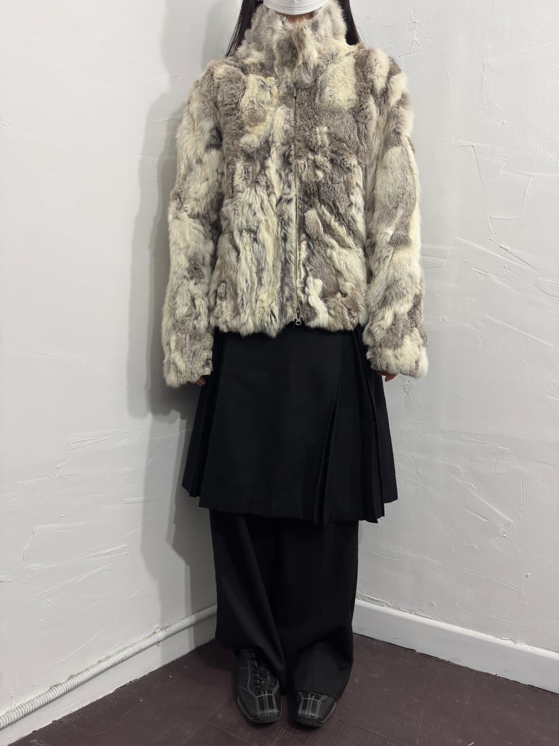 rabbit fur jacket 상품이미지2