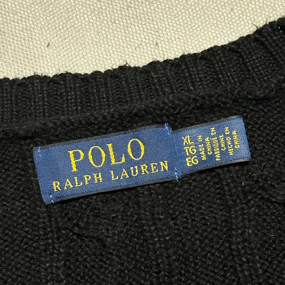 Polo Ralph Lauren 블랙 케이블 코튼 니트 상품이미지3