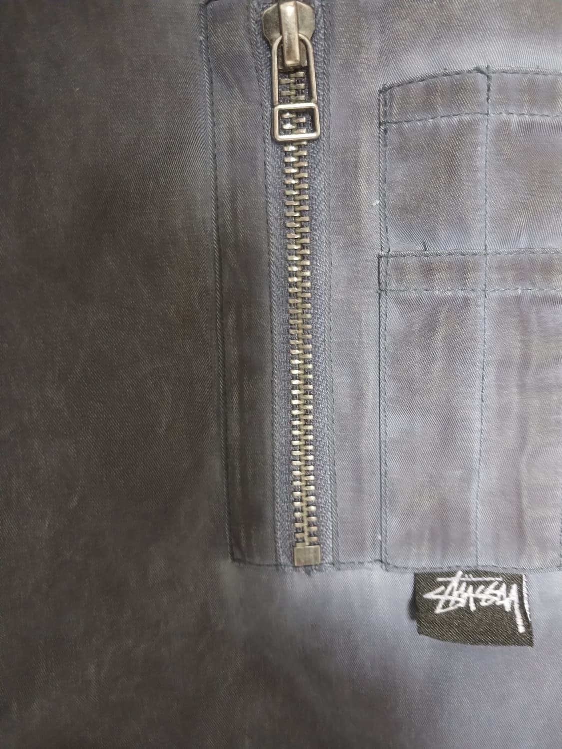 스투시 다이드 나일론 봄버 오일 블루 상품이미지4