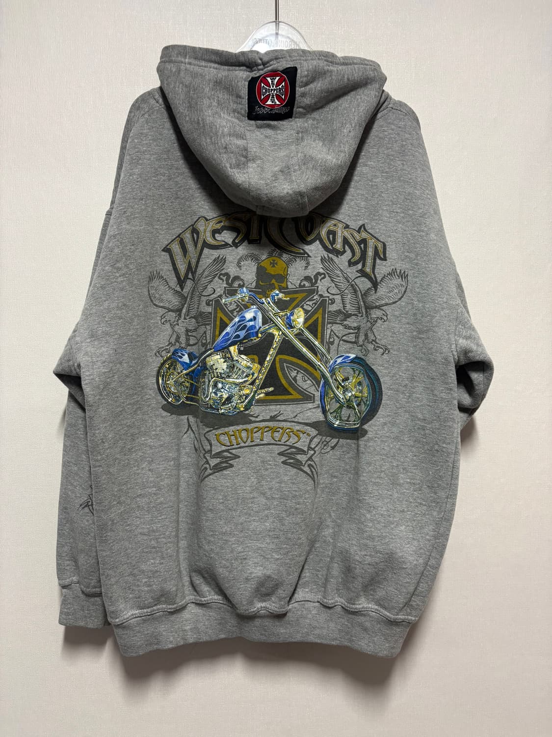 [L] 90‘s West Coast Choppers 후드 그레이 상품이미지2
